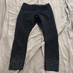 lululemon athletica Black Leggings with Silver Accents